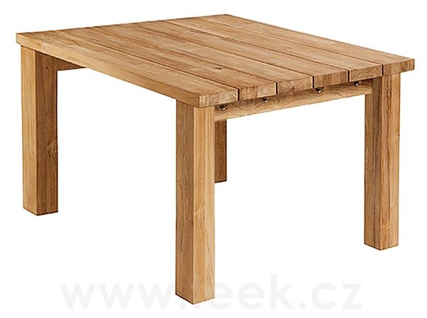 Barlow Tyrie Teakový jídelní stůl Titan, Barlow Tyrie, čtvercový 99x99x75, rustikální teak