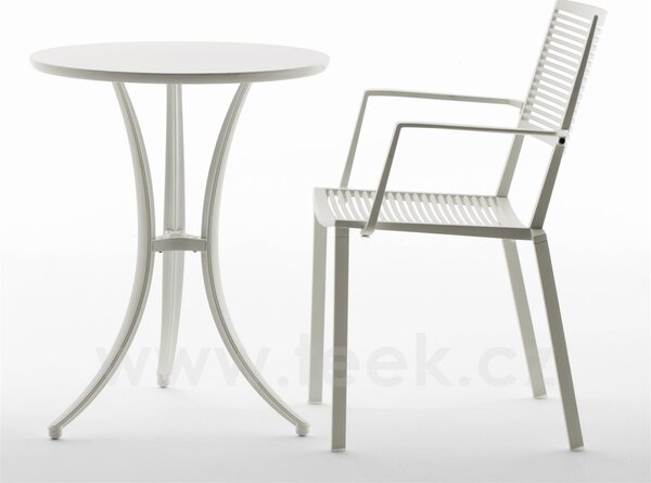 Fast Hliníkové stohovatelné jídelní křeslo Easy, Fast, 54x56x81 cm, hliník barva metallic grey