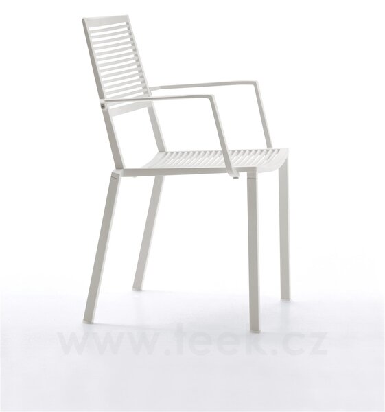 Fast Hliníkové stohovatelné jídelní křeslo Easy, Fast, 54x56x81 cm, hliník barva metallic grey