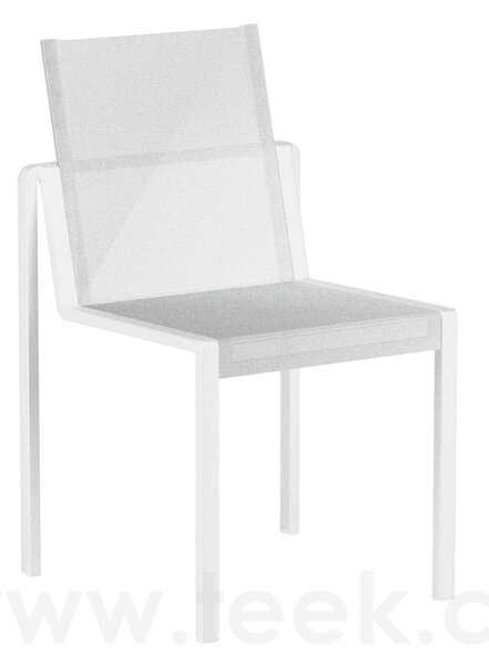 Royal Botania Jídelní židle stohovatelná Alura, Royal Botania, rám hliník pebble, výplet Batyline pearl grey