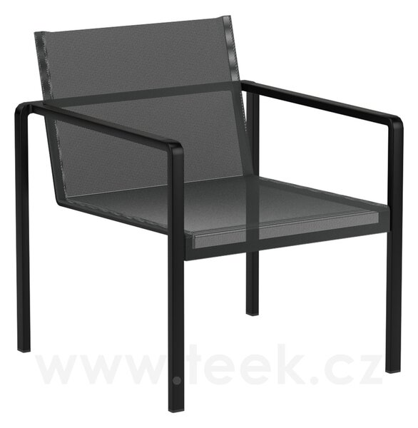 Royal Botania Nízké křeslo stohovatelné Alura, Royal Botania, rám hliník anthracite, výplet Batyline black