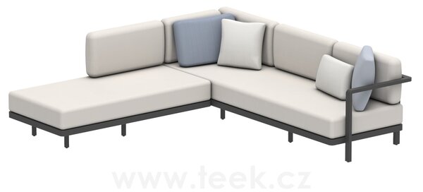 Royal Botania Sedací sestava Alura Lounge SET 06 A, Royal Botania, 250x245 cm, rám hliník anthracite, bez sedáků