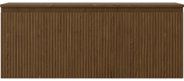 Mexen Rivel, koupelnová skříňka 120 cm s horní částí, 1 zásuvka, drážkovaná, ořech, 91A20-12047-1-BFC86