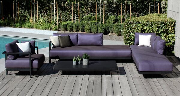 Royal Botania Nízké křeslo Alura Lounge, Royal Botania, rám hliník anthracite, bez sedáků