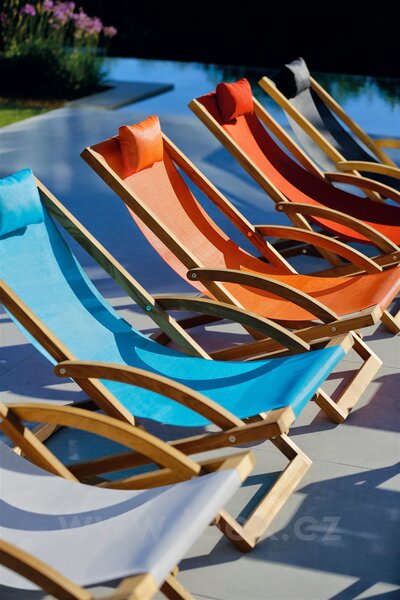 Royal Botania Teakové skládací relaxační křeslo Beacher, Royal Botania, rám teak, výplet Batyline barva dle vzorníku