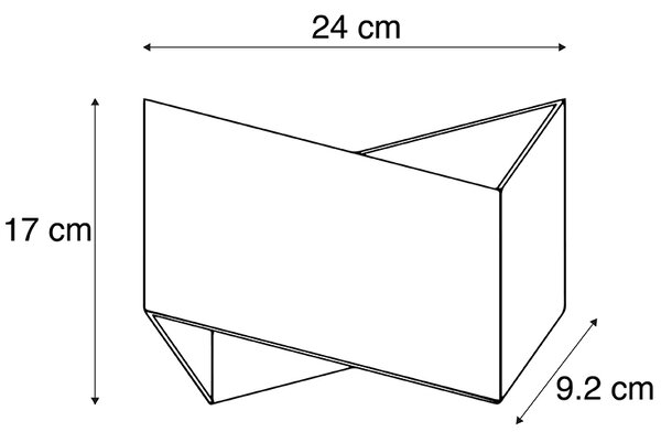 Designová nástěnná lampa bílá - Fold