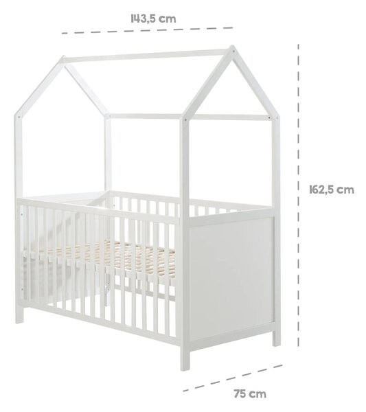 Bílá postýlka 70x140 cm – Roba