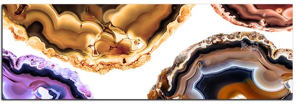 Obraz na plátně - Achát abstrakce - panoráma 587A (120x45 cm)