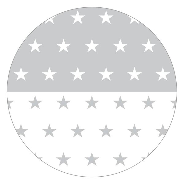 Bílá postýlka na kolečkách s nebesy 60x120 cm Little stars – Roba