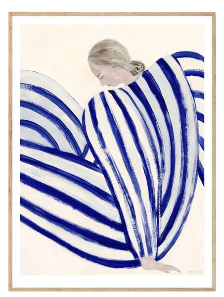 The Poster Club Autorský plakát Blue Stripe At Concorde by Sofia Lind - 50 x 70 cm TPC133