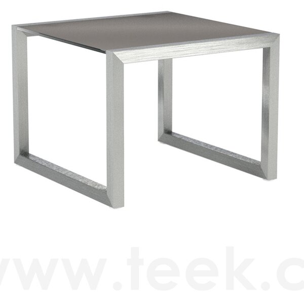Royal Botania Odkládací boční stolek Ninix, Royal Botania, 50x51,4x39 cm, rám broušená ocel, deska teak