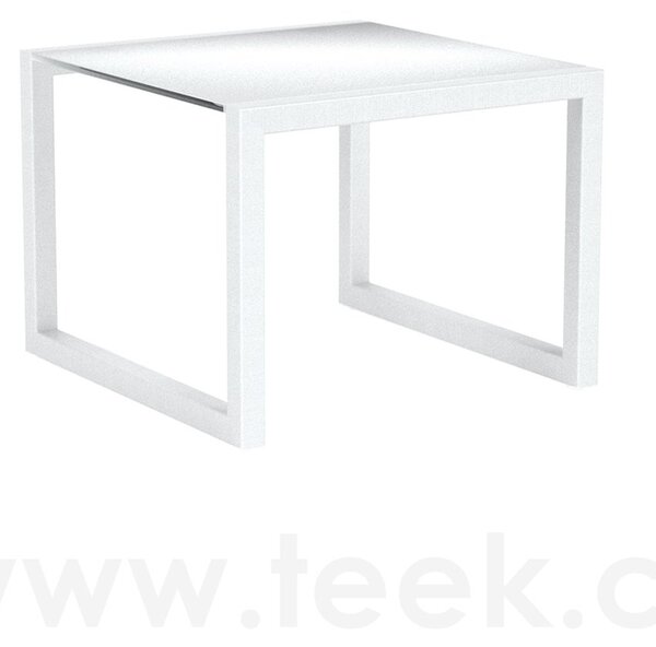 Royal Botania Odkládací boční stolek Ninix, Royal Botania, 50x51,4x39 cm, rám broušená ocel, deska teak