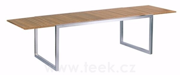 Royal Botania Jídelní stůl rozkládací Ninix, Royal Botania, 240-360x100x75 cm, rám ocel barva anthracite, deska teak