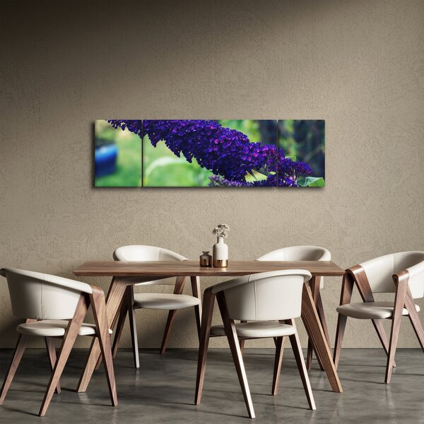 Obraz modré květiny (170x50 cm)