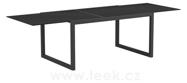 Royal Botania Jídelní stůl rozkládací Ninix, Royal Botania, 150-270x100x75 cm, rám ocel barva anthracite, deska keramika černá