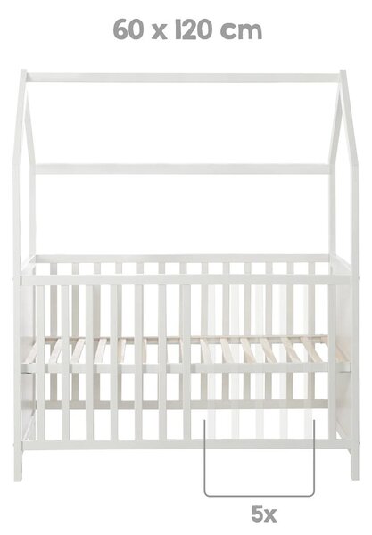 Bílá postýlka 60x120 cm – Roba