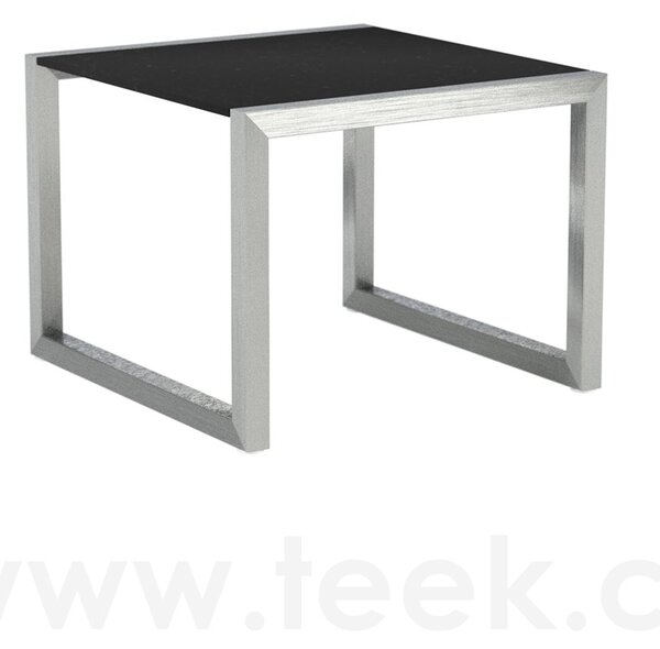 Royal Botania Odkládací boční stolek Ninix, Royal Botania, 50x51,4x39 cm, rám broušená ocel, deska teak