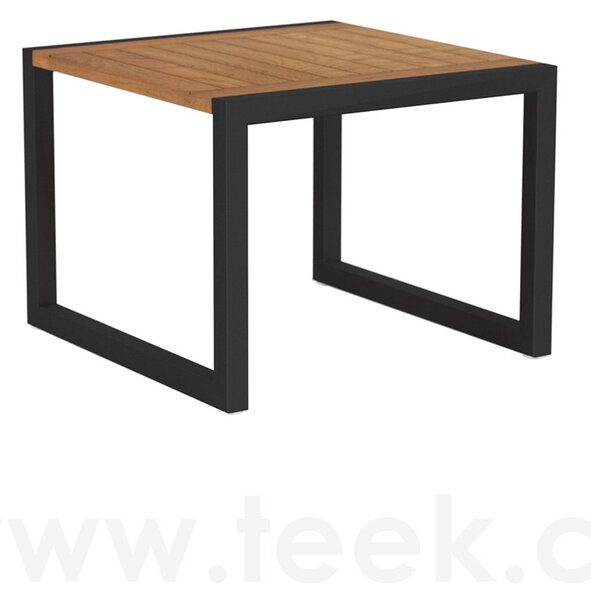 Royal Botania Odkládací boční stolek Ninix, Royal Botania, 50x51,4x39 cm, rám broušená ocel, deska teak