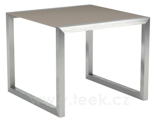 Royal Botania Jídelní stůl Ninix, Royal Botania, 90x90x75 cm, rám broušená ocel, deska teak