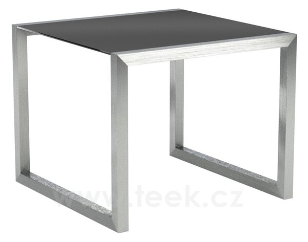 Royal Botania Jídelní stůl Ninix, Royal Botania, 90x90x75 cm, rám broušená ocel, deska teak