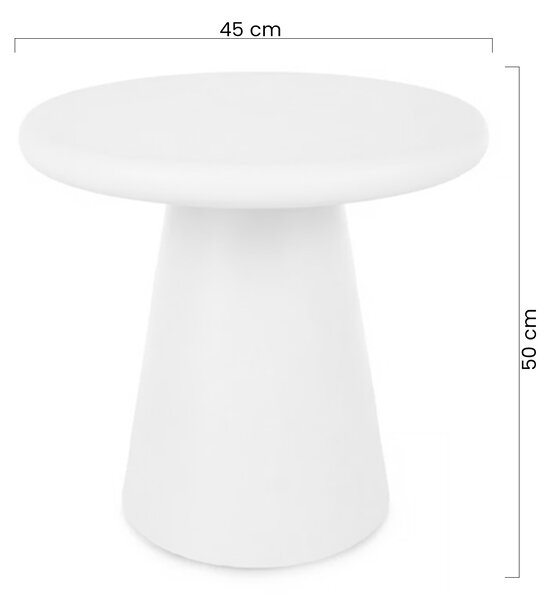 Kulaty konferenční stolek Clav 45 cm - béžový