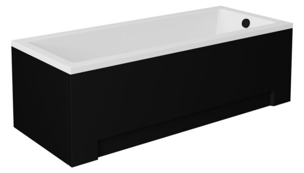 Besco Univerzální krycí panel UNI BLACK k obdélníkové vaně Besco, černá mat Rozměry (cm): 120x70