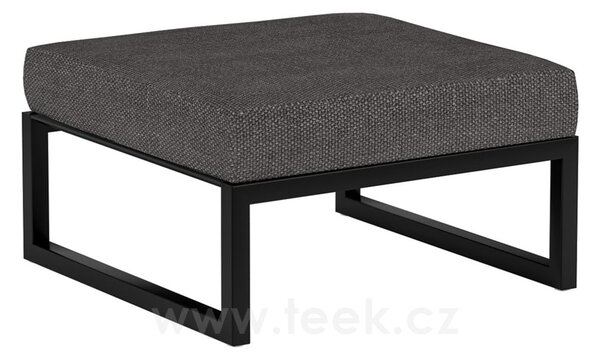 Royal Botania Podnožka Ninix, Royal Botania, 75x75x45 cm, rám hliník anthracite, výplet Batyline black, bez sedáku