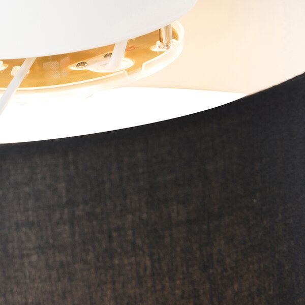 Stropní lampa černá 30 cm vč. LED - Drum LED