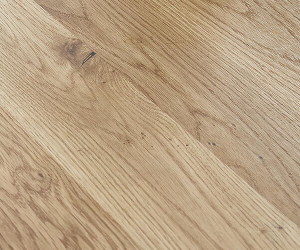 DELIFE Jídelní stůl Edge Boot 200x100x2,5-3 dub přírodní křížová podnož obdélník černá švýcarská hrana