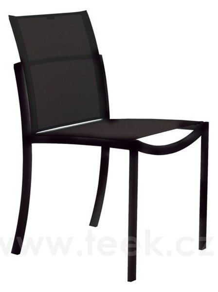 Royal Botania Jídelní stohovatelná židle O-Zon, Royal Botania, rám hliník anthracite, výplet Batyline black
