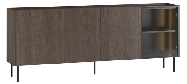 Moderní komoda Dunari 220 cm čtyřdveřová - dub dunin