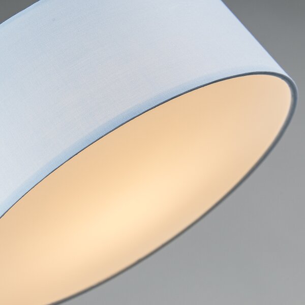 Stropní lampa modrá 40 cm vč. LED - Drum LED