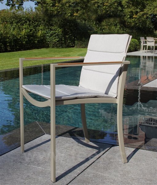 Royal Botania Jídelní křeslo stohovatelné O-Zon, Royal Botania, rám hliník anthracite, výplet Batyline black