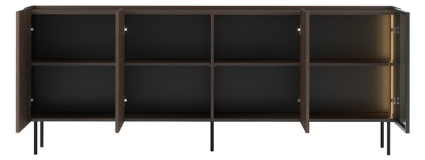 Moderní komoda Dunari 220 cm čtyřdveřová - dub dunin