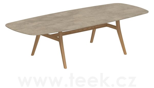Royal Botania Jídelní stůl Zidiz, Royal Botania, 300x120x75 cm, rám teak, deska keramika pearl grey