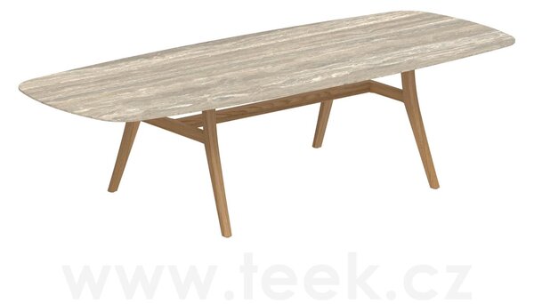Royal Botania Jídelní stůl Zidiz, Royal Botania, 300x120x75 cm, rám teak, deska keramika pearl grey