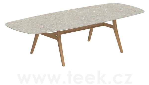 Royal Botania Jídelní stůl Zidiz, Royal Botania, 300x120x75 cm, rám teak, deska keramika pearl grey