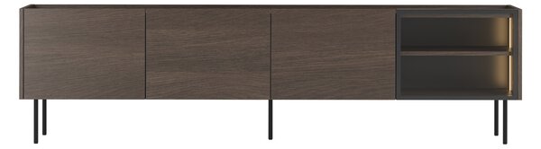Moderní TV stolek Dunari 220 cm s kovovými nohami - dub dunin