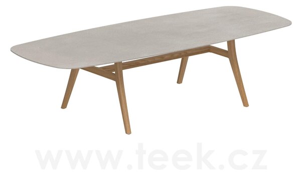 Royal Botania Jídelní stůl Zidiz, Royal Botania, 300x120x75 cm, rám teak, deska keramika pearl grey