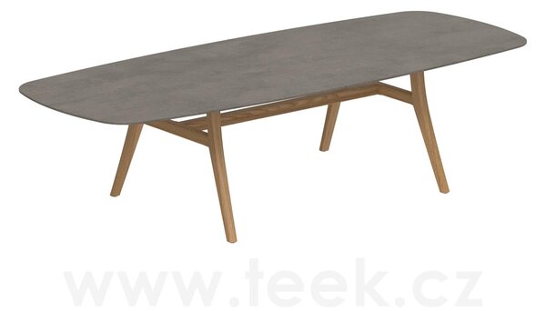 Royal Botania Jídelní stůl Zidiz, Royal Botania, 300x120x75 cm, rám teak, deska keramika pearl grey