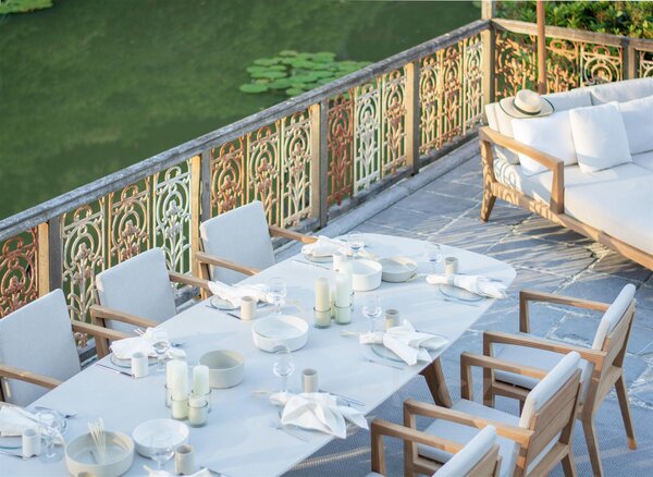 Royal Botania Jídelní stůl Zidiz, Royal Botania, 300x120x75 cm, rám teak, deska keramika pearl grey