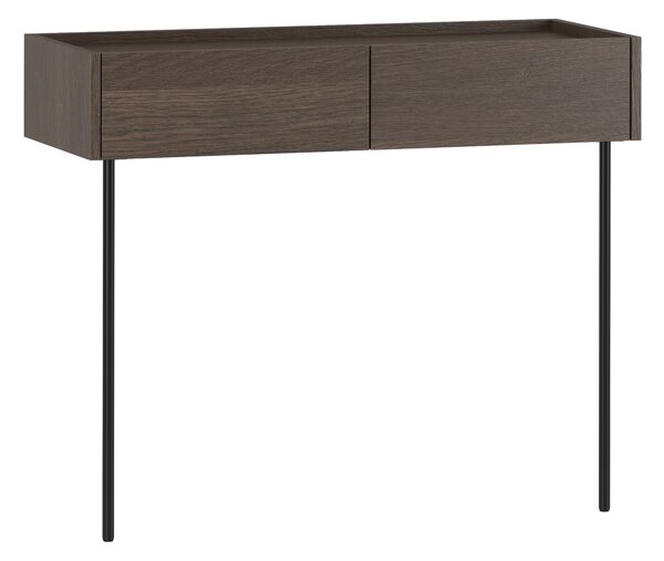 Moderní konzola Dunari 100 cm s šuplíky a kovovými nohami - dub dunin
