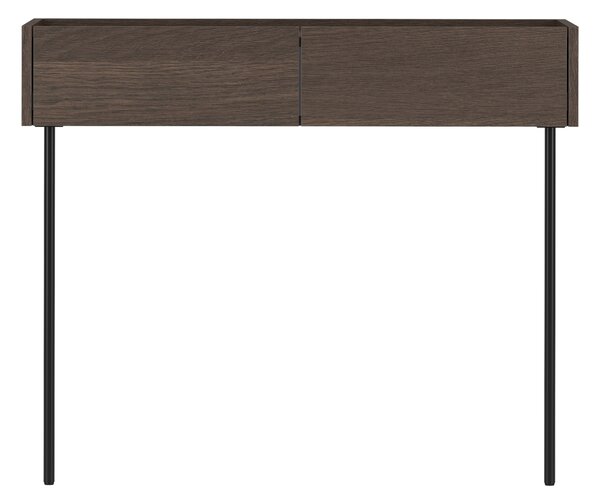 Moderní konzola Dunari 100 cm s šuplíky a kovovými nohami - dub dunin