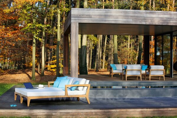 Royal Botania Teakový postelový díl levostranný 210 cm Zenhit Lounge, Royal Botania, rám teak, bez sedáků