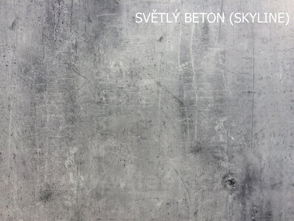 Teek Hliníkový jídelní stůl Milano 220x100x75 cm, barva rámu šedočerná (anthracite), HPL deska světlý beton (skyline)