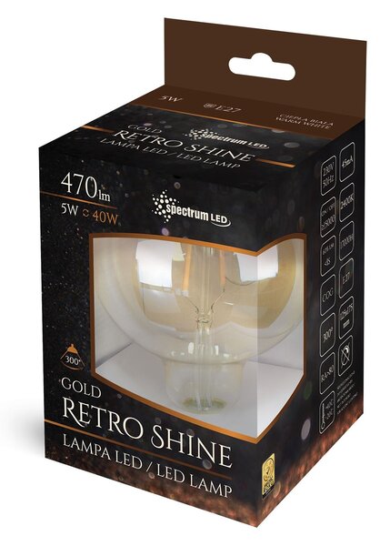 Spectrum LED Dekorativní LED žárovka E-27 230V 5W Edison 14461