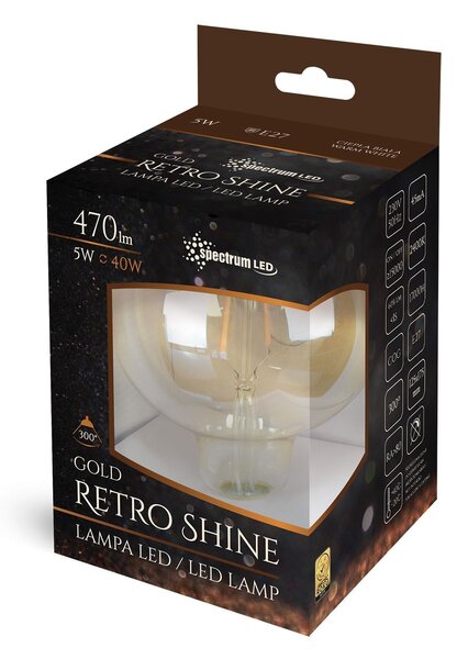 Spectrum LED Dekorativní LED žárovka E-27 230V 5W Edison 14461