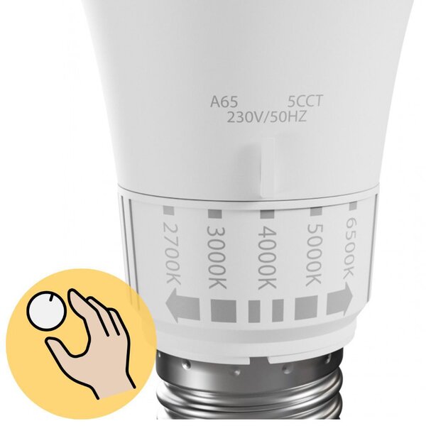 Spectrum LED LED žárovka 5 barev světla GLS E27 230V 10W 5CCT