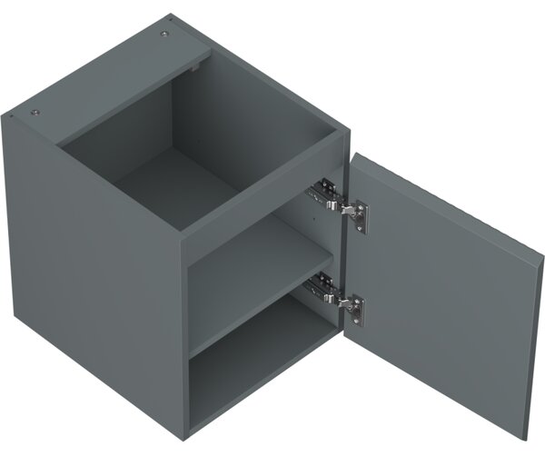 Mexen Rivel, koupelnová skříňka 40 cm, 1 dvířka, s drážkami, grafitová matná, 91A21-04047-1-BF66