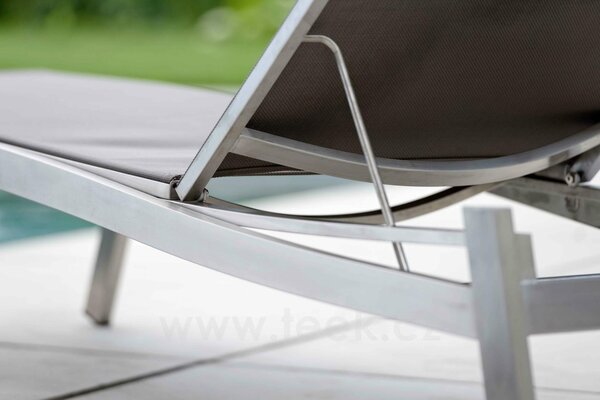 Stern Nerezové lehátko Allround, Stern, 200x71x38 cm, rám nerez, výplet textilen stříbrnočerný (silver grey)